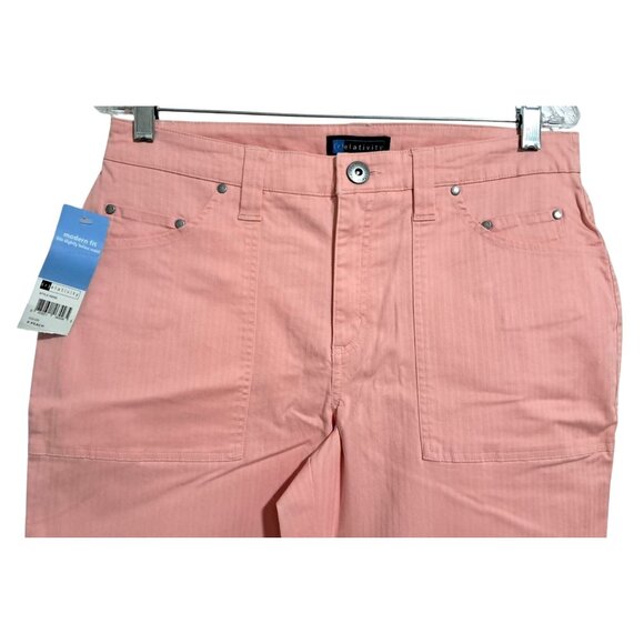 Relativity Capri Pants Womens 10 Peach Color Modern Fit NWT - Picture 4 of 10